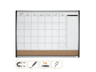 Nobo magnetisch combibord met maandplanner 58.5x43cm - 3
