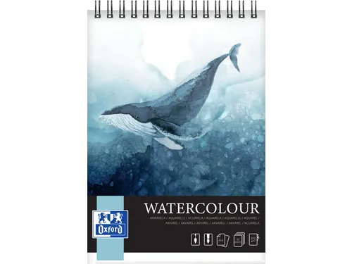 Tekenblok Oxford Watercolour A4 10 vel 300 gram spiraal