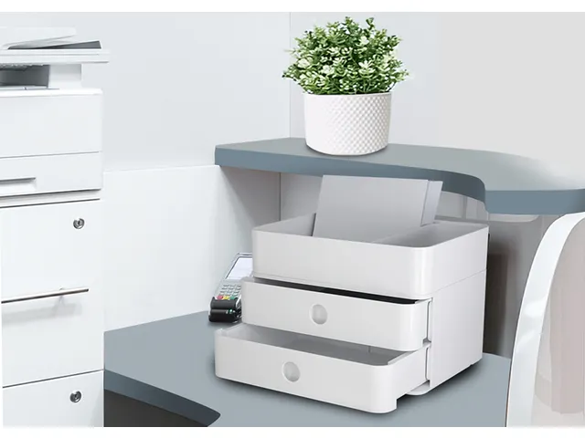smart-box plus Han Allison 2 tiroirs et box blanc neige