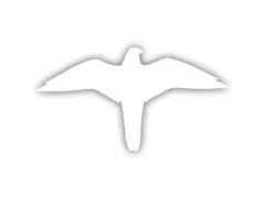 sticker,Valk,PVC,wit,zelfklevend,HxB 139x259mm