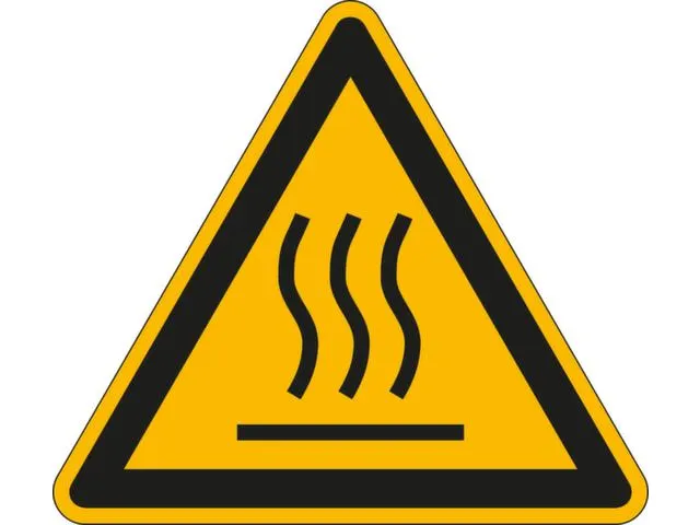 Waarschuwingsbord,Waarschuwing: Heet Oppervlak,Wandbord,Aluminium