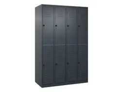dubbeldekse locker,HxBxD 1850x1200x500mm,4x2vak.,vak B 300mm