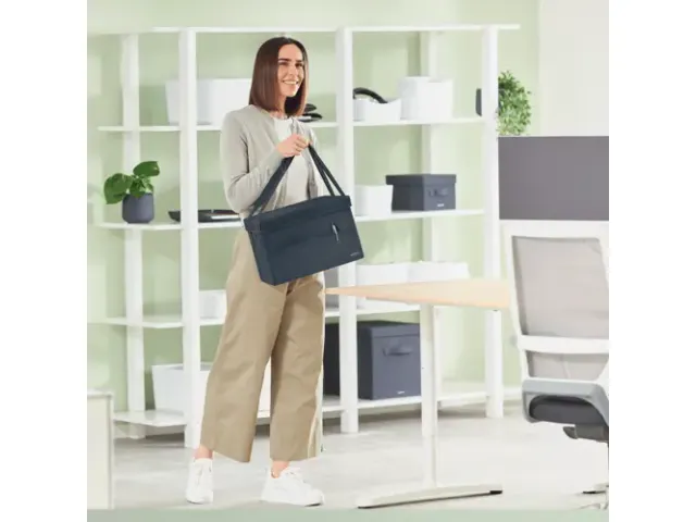 Leitz Stoffen Compacte Hot Desking Opbergtas met deksel grijs