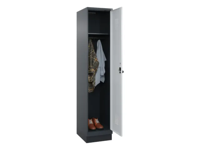 locker,HxBxD 1950x400x500mm,1vak,vak B 400mm,draaigrendel,sokkel