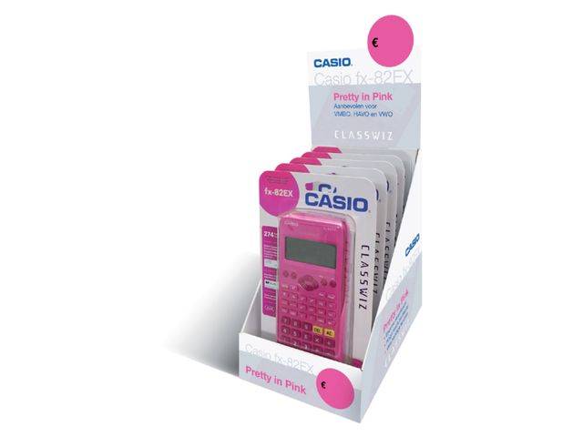 Rekenmachine Casio Classwiz Fx-82ex Roze Display 4+1 Gratis