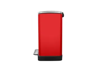 E-Cube recycling pedaalemmer Rood Mat RVS 28+18 Liter - 4