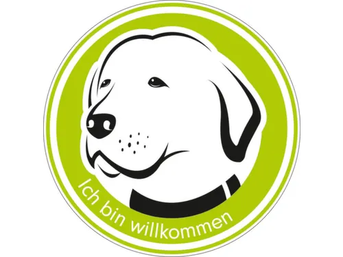 aanwijzingsbord,Honden welkom,folie,groen/wit/zwart,zelfklevend