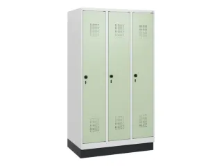 schoollocker,HxBxD 1630x900x500mm,3vak,vak B 300mm,draaigrendel,sokkel - 2