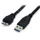 50cm zwarte SuperSpeed USB 3.0-kabel A naar micro B M/M