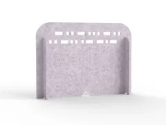 Akoestisch PET-vilt scheidingsscherm S 70x15cm lichtgrijs