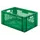Euronorm-stapelbak 51l 270x600x400mm Wanden/bodem Opengewerkt Groen