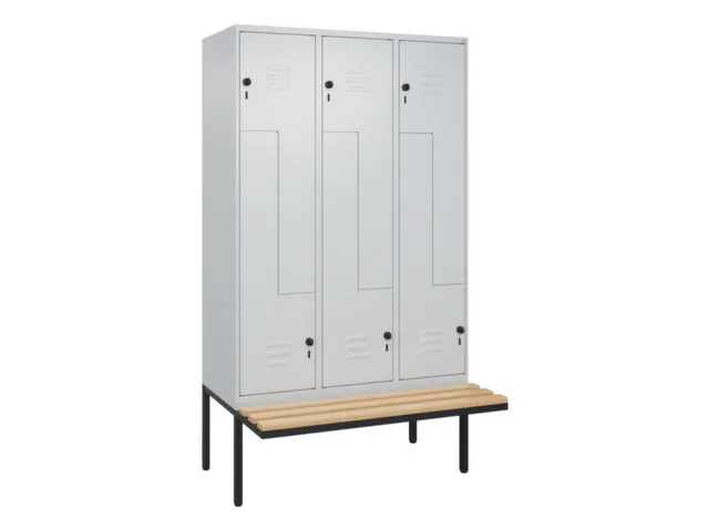 Z-garderobekast,HxBxD 2120x1200x815mm,6vak,vak B 400mm,draaigrendel