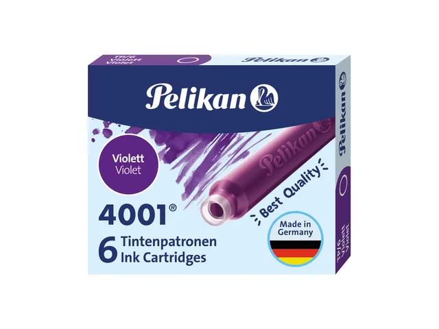 Inktpatroon Pelikan 4001 violet 6 stuks