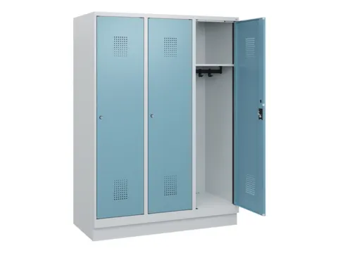 schoollocker,HxBxD 1630x1200x500mm,3vak,vak B 400mm,cil.-slot,sokkel