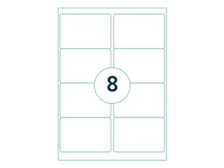 Etiketten Zelfklevend Wit 8 op A4 99.1x67.7mm 1000 Vel - 1