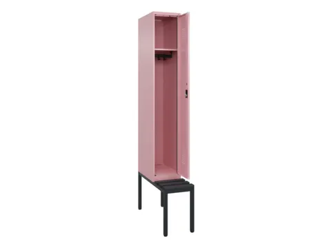 locker met bank,HxBxD 2120x300x815mm,1vak,vak B 300mm,cilinderslot