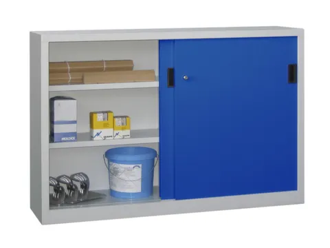 schuifdeurkast,HxBxD 1000x1500x600mm,RAL7035,front RAL5010