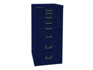 kantoor-ladekast HxBxD 590x279x380mm 8 laden romp oxfordblauw staal - 4