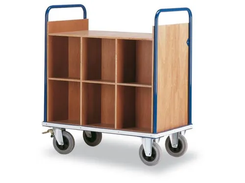 Dossierwagen 200kg 1230x1100x650mm 980x610mm 2x6 Vakken