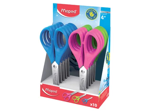 Schaar Maped Essentials 13cm links display à 10 stuks assorti