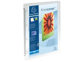Personaliseerbare Ringmap Kreacover A4 Maxi 4 rings 30mm Transparant - 1