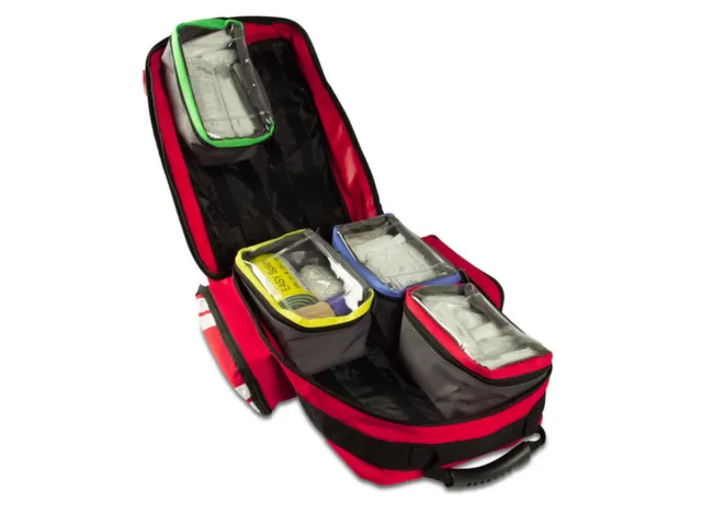 reddingsrugzak,DIN 14142/EHBO-set,Cordura,rood,HxBxD 450x270x180mm