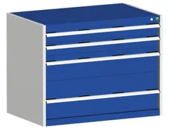 ladekast 800x1050x750mm 4laden zware lasten romp RAL7035 front RAL5010