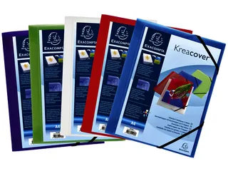 Elastomap Exacompta Kreacover A4 3 kleppen PP assorti - 2