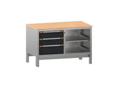 établi HxlxP 870x1250x725mm plateau multiplex force 1000kg 4 pieds