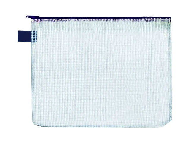 Ritszak Foldersys PVC B5 transp sluiting zwart Pocket Zip B5 Zwart