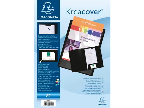 Presentatiemap Soepel PP Kreacover A4 Zwart