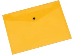 Documentenmap A4 172 Micron Drukknopsluiting Geel