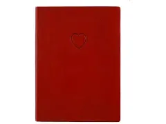 Notitieboek Èccolo Essential Red Heart lijn ca.13x18cm 80gr 256pag.