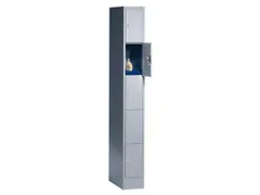 lockerkast,HxBxD 1950x240x480mm,1x5vakken,romp RAL7035,front RAL7035