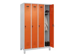 locker,HxBxD 1950x1200x500mm,4vak,vak B 300mm,draaigrendel,voeten