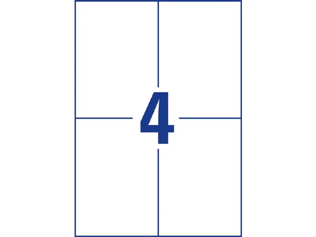 Etiket Avery Zweckform 3483 105x148mm A6 wit 400stuks