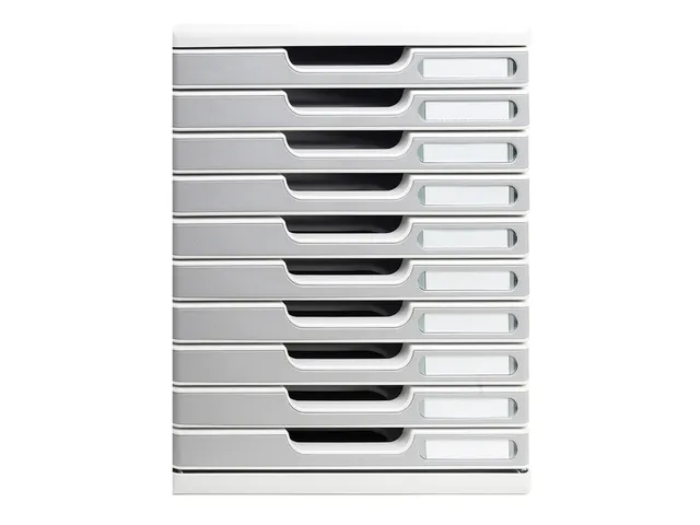 Bloc à tiroirs MODULO A4 10 tiroirs Classic Gris