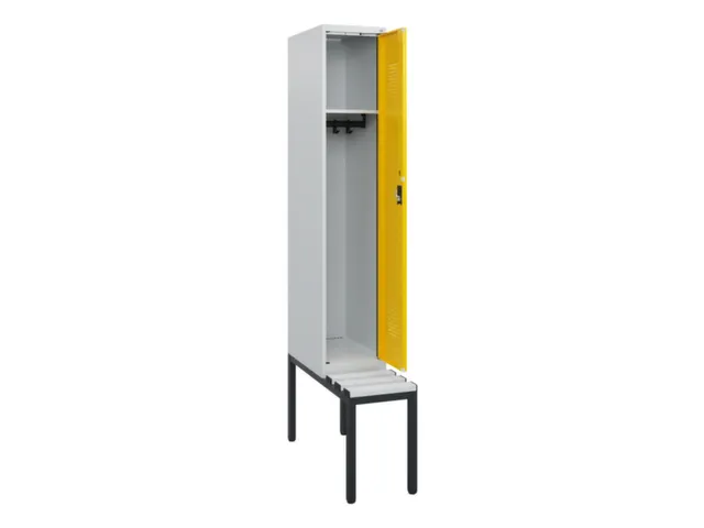 locker met bank,HxBxD 1950x300x815mm,1vak,vak B 300mm,cilinderslot