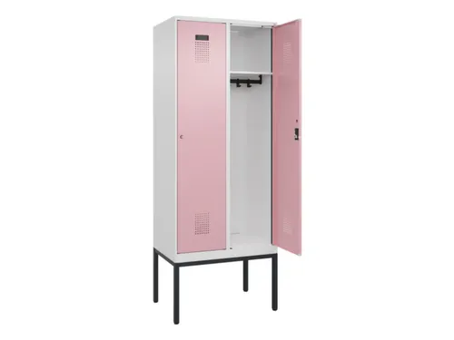 locker,HxBxD 2120x800x500mm,2vak,vak B 400mm,cil.-slot,voetonderstel