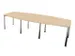 vergadertafel,HxBxD 740x2800x1200mm,vatvormig,NE-esdoorn