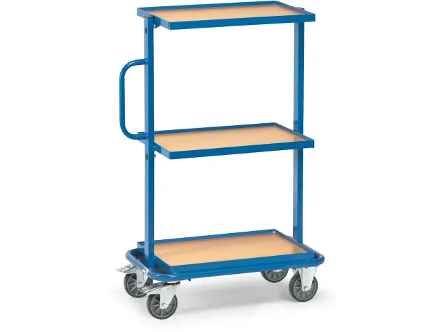 Bijzetwagens 32901 200kg 3 Etages Hout 605x405mm Ral5007