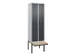 locker voor scheiding van kleding,HxBxD 2120x600x815mm,2vak