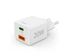 Oplader Hama USB-C/USB-A Mini PD 20W wit