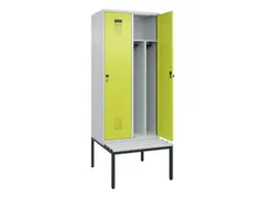 locker met bank,voor scheiding van kleding,HxBxD 2120x800x815mm,2vak