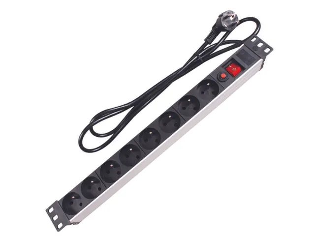 8-voudige Verdeelstekker Zwart Penaarde