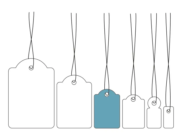 HERMA 6933 Hanglabel 18x28mm Wit karton met Wit draad 1000 stuks
