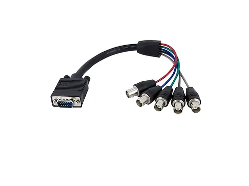 30 cm Coax HD15 VGA-naar-5 BNC RGBHV-monitorkabel - M/F
