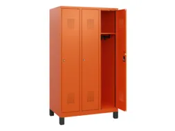 schoollocker,HxBxD 1630x900x500mm,3vak,vak B 300mm,cil.-slot,voeten