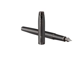 Vulpen Parker IM Monochrome Gun Metal Medium Blauwe inkt - 4