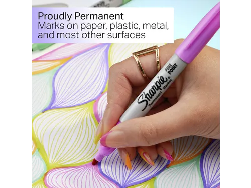 Viltstift Sharpie Glampop fijn assorti blister à 5 stuks
